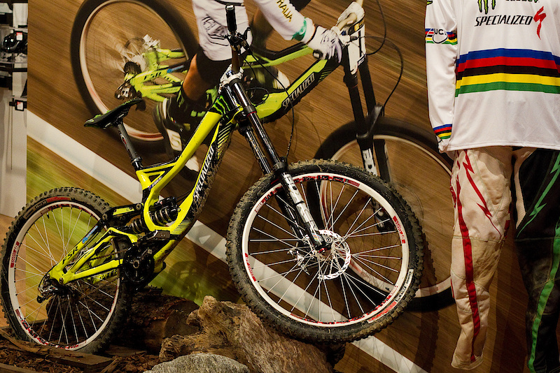 Like every other mountain bike website covering Interbike 2010, I thought I better include a photo of Sam Hill's World Champ's bike. I heard he did pretty well there...