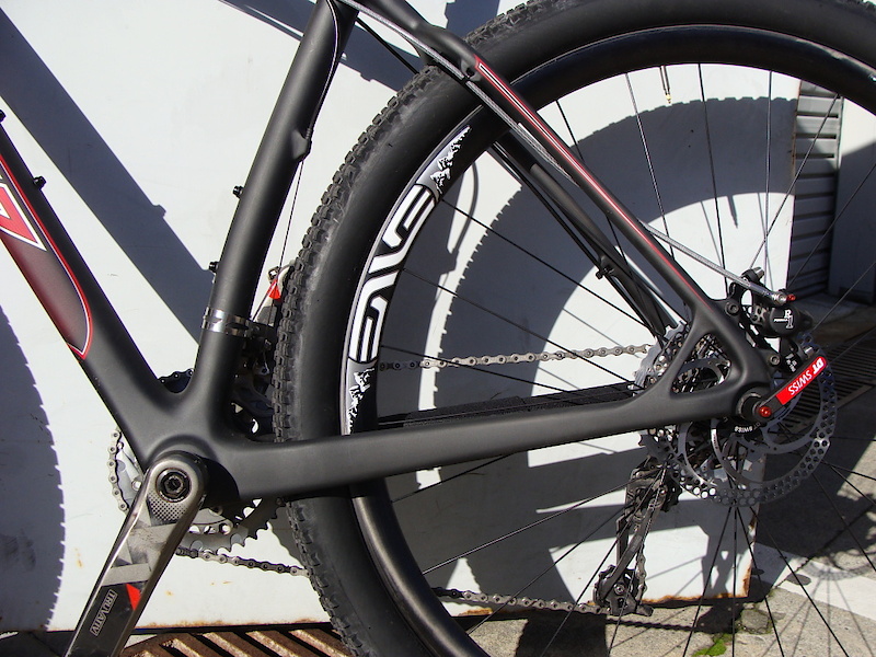 <span style='font-size:15px'>The unnamed bike looks to have short chainstays</span><br><br>The frame is said to use a tapered headtube up front and a standard threaded bottom bracket shell. Molded cable guides and stops, along with what looks like molded carbon International Standard brake mounts at the rear of the bike. No geometry numbers have been released at this point, but the bike looks to sport relatively short chainstays. It can be very cost prohibitive to change tooling for carbon frames so I'd expect the production bike to have very similar lines to this prototype version. Forecasted release date is said to be sometime this Spring.